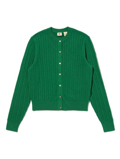 スーパーソフト クルーネックカーディガン