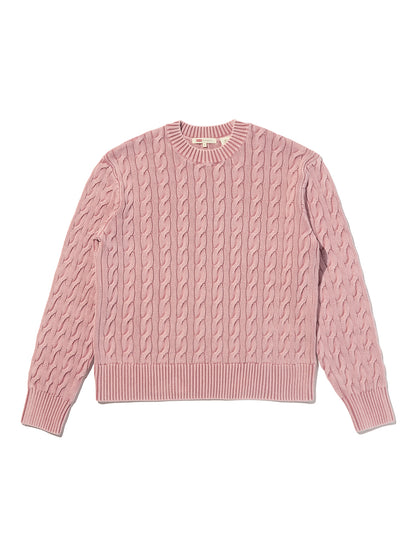 ボーイフレンド ケーブルクルーネック プルオーバー