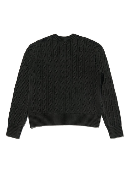 ボーイフレンド ケーブルクルーネック プルオーバー