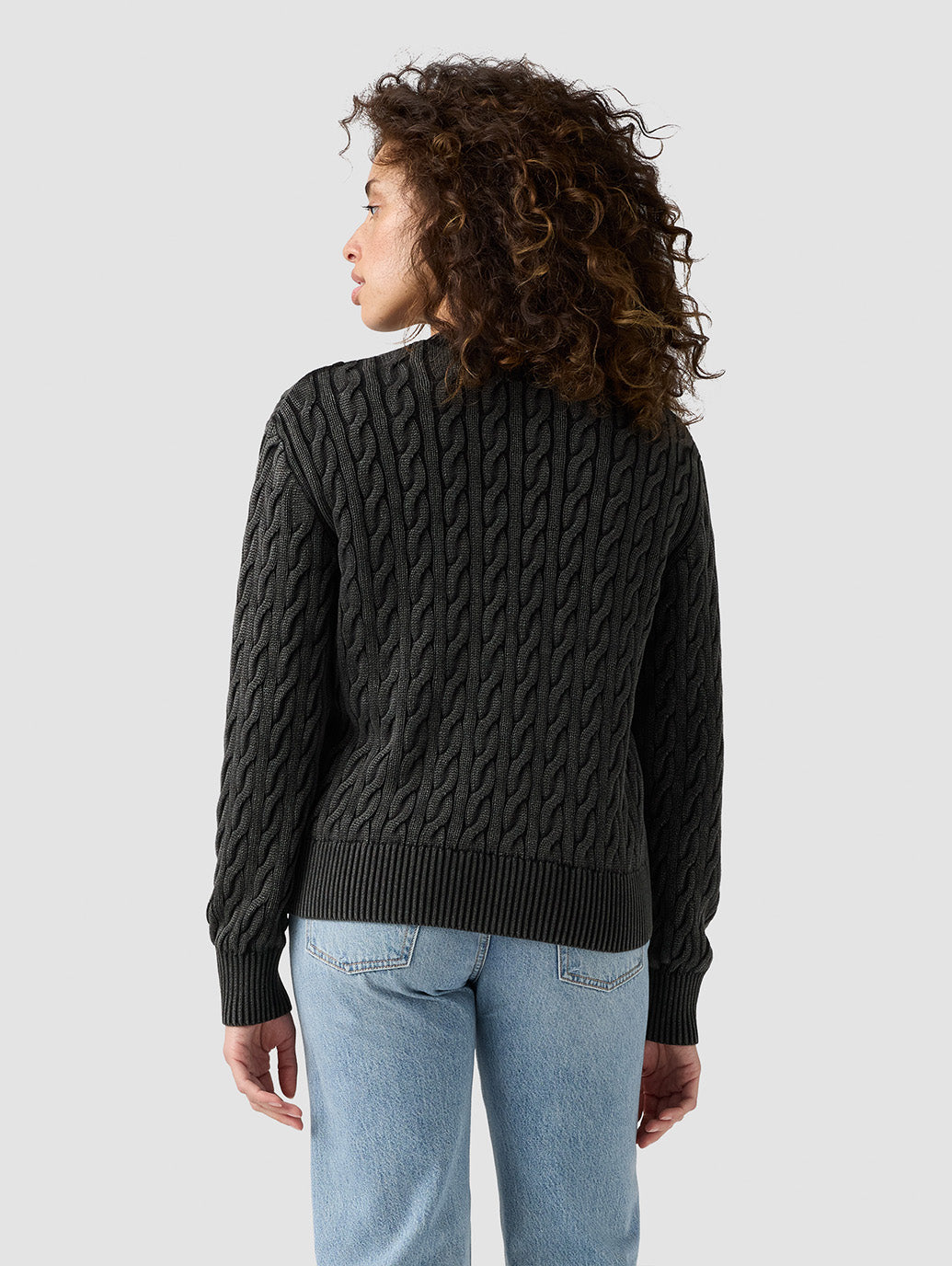 ボーイフレンド ケーブルクルーネック プルオーバー