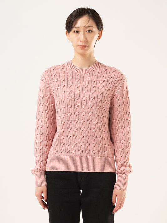 ボーイフレンド ケーブルクルーネック プルオーバー