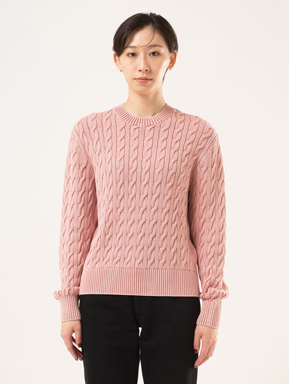 ボーイフレンド ケーブルクルーネック プルオーバー