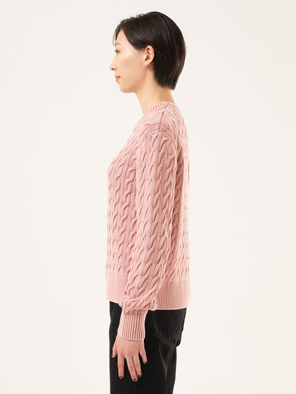 ボーイフレンド ケーブルクルーネック プルオーバー