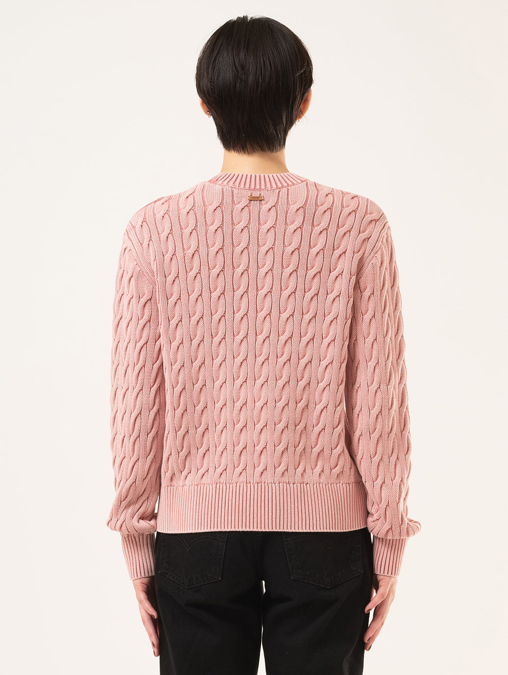 ボーイフレンド ケーブルクルーネック プルオーバー