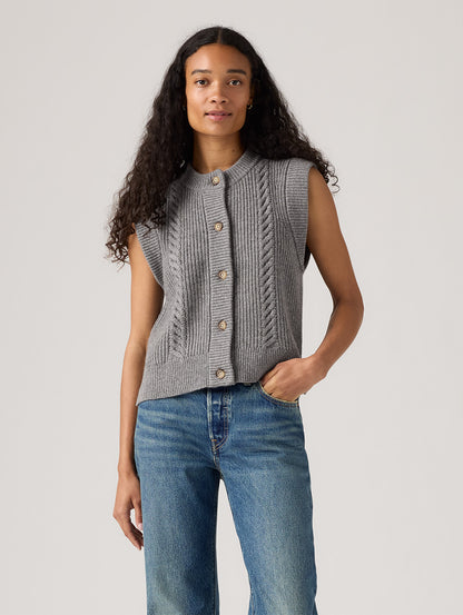 ケーブルニット ベスト