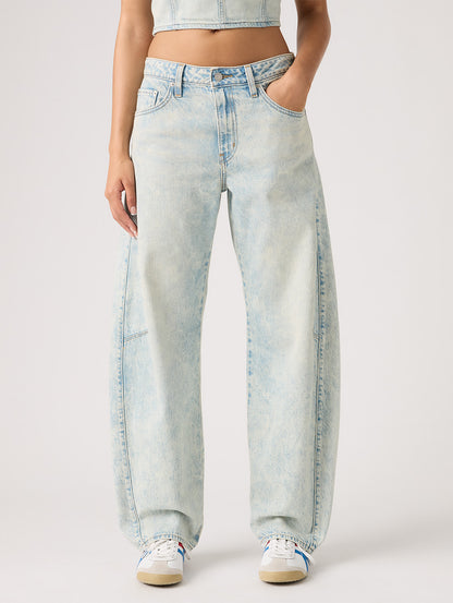 BAGGY DAD バレルジーンズ ライトインディゴ