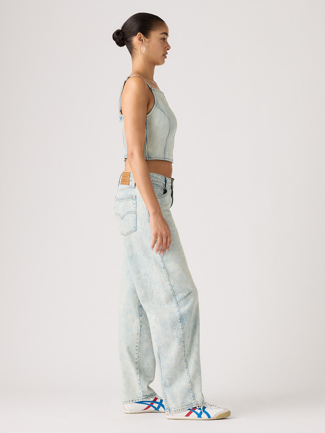 BAGGY DAD バレルジーンズ ライトインディゴ