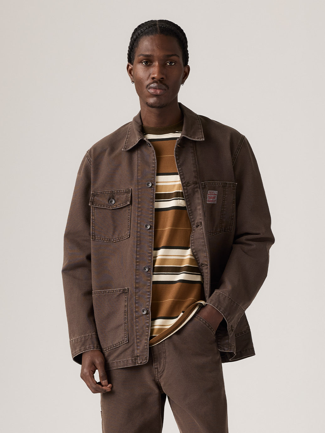 WORKWEAR ベーカリーチョアジャケット ブラウン