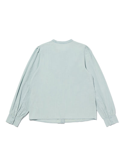 ヨーク柄 ブラウス ミディアムインディゴ