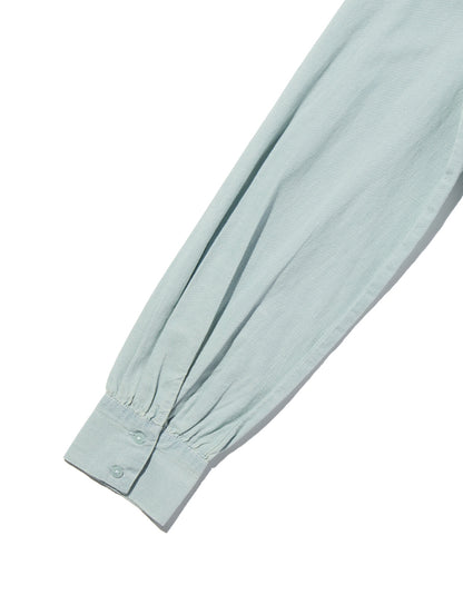 ヨーク柄 ブラウス ミディアムインディゴ