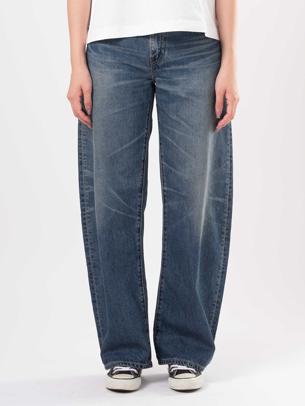 BLUETAB™ DROP バレルジーンズ ミディアムインディゴ MADE IN JAPAN