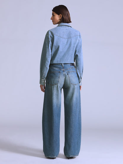 BLUETAB™ DROP バレルジーンズ ミディアムインディゴ MADE IN JAPAN