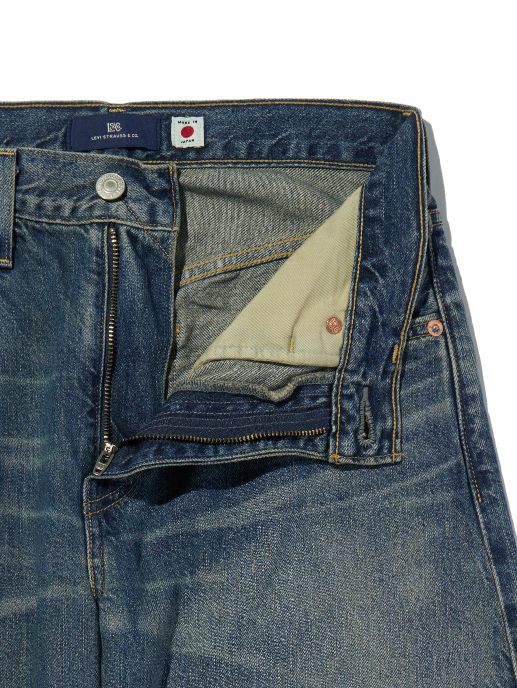 BLUETAB™ DROP バレルジーンズ ミディアムインディゴ MADE IN JAPAN