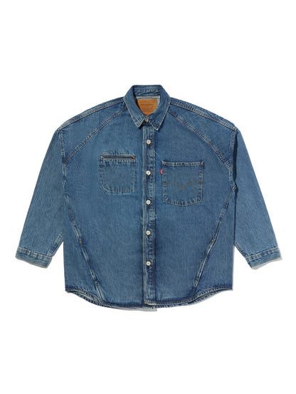 TWISTED シャツジャケット インディゴブルー