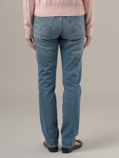 WEDGIE スリムジーンズ ミディアムインディゴ