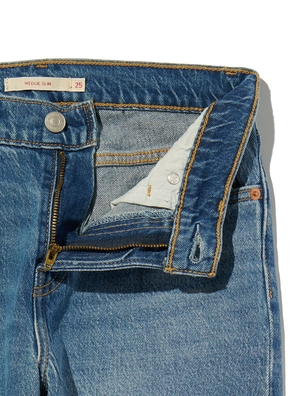 WEDGIE スリムジーンズ ミディアムインディゴ