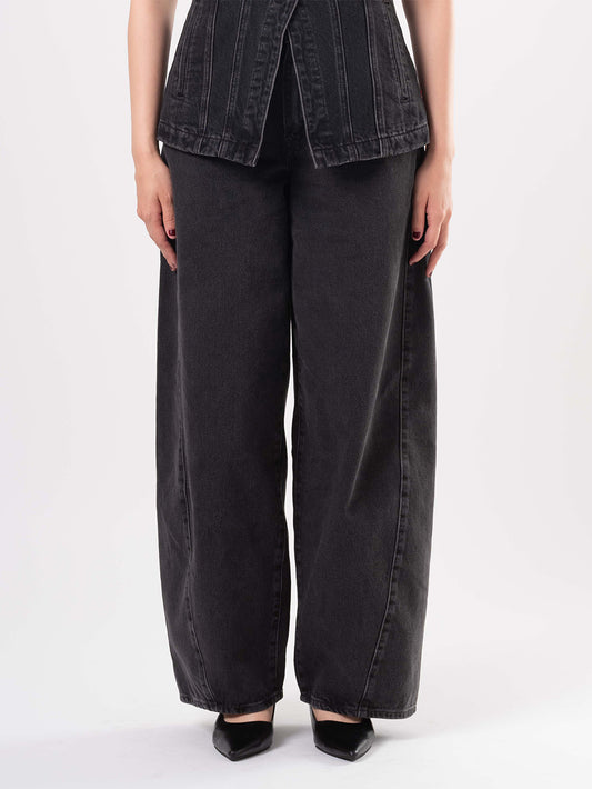 SUPER BAGGY バレルジーンズ ブラック