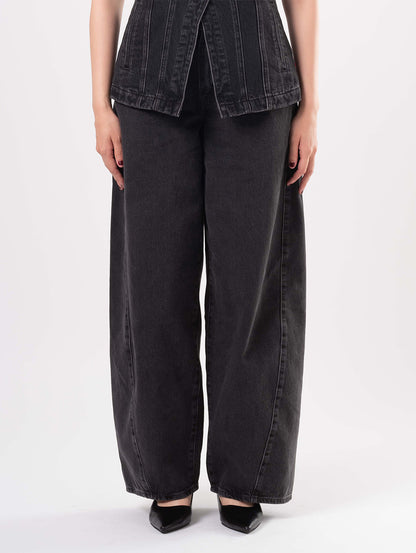 SUPER BAGGY バレルジーンズ ブラック