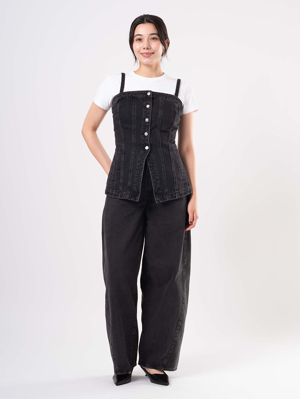 SUPER BAGGY バレルジーンズ ブラック