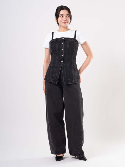 SUPER BAGGY バレルジーンズ ブラック