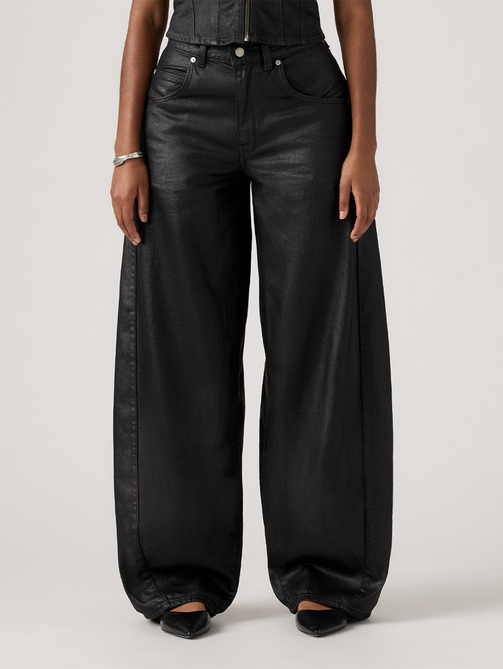 SUPER BAGGY バレルジーンズ ブラック