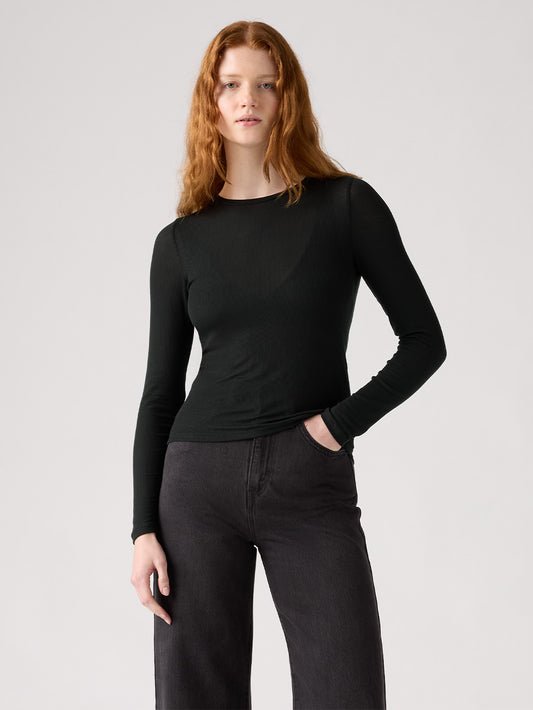 シアー ロングスリーブ レイヤードTシャツ