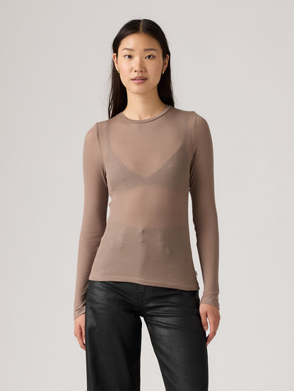 シアー ロングスリーブ レイヤードTシャツ