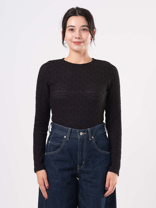 アニカ クルーネック トップ