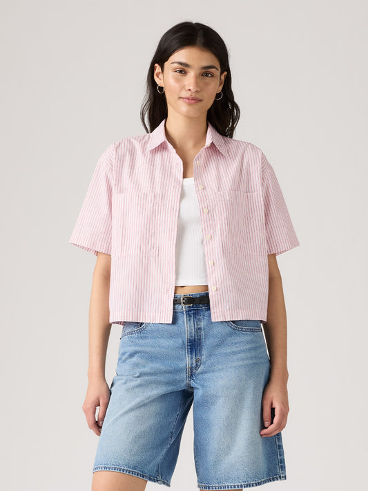 HARLIE SS クロップドシャツ