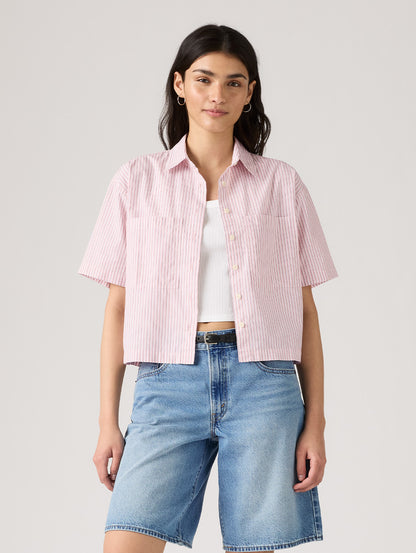 HARLIE SS クロップドシャツ