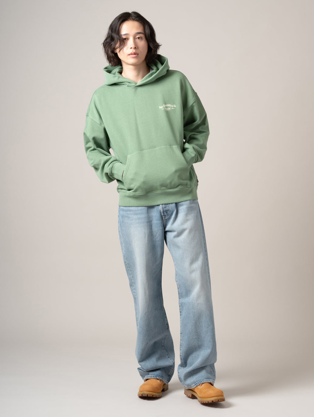 TWO HORSE クロップド フーディー