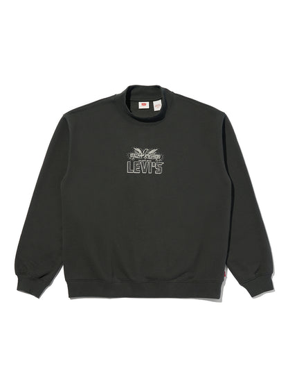 モックネックスウェットシャツ