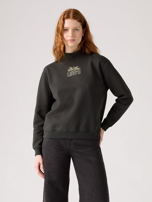 モックネックスウェットシャツ