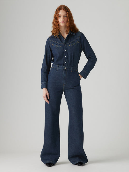 リノア ワイドレッグ ジャンプスーツ