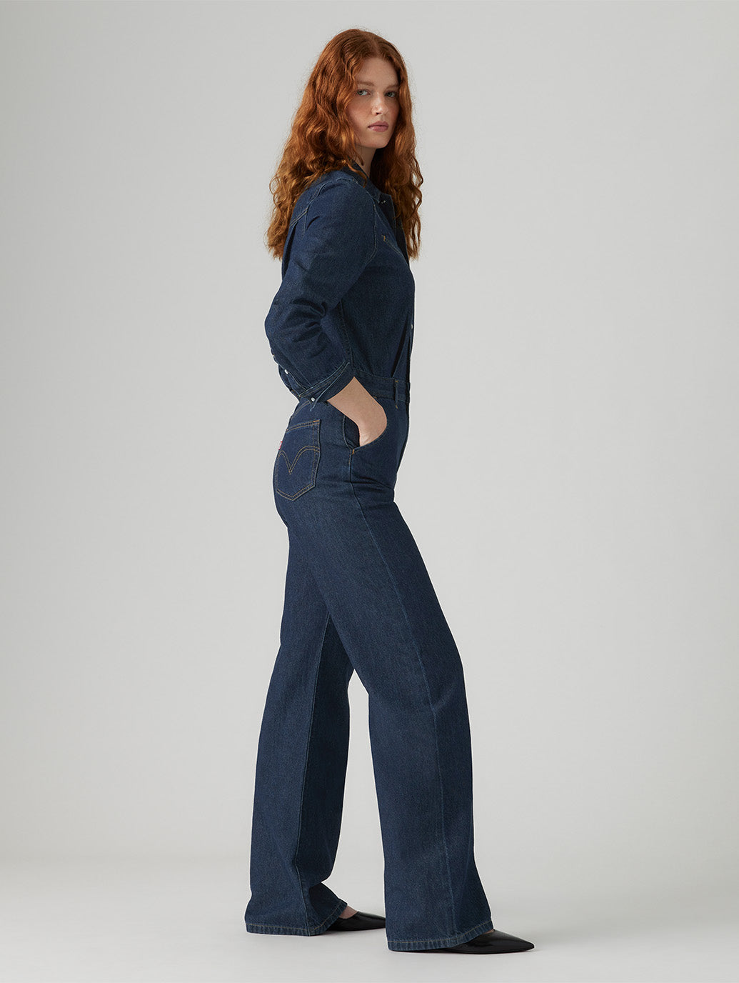 リノア ワイドレッグ ジャンプスーツ