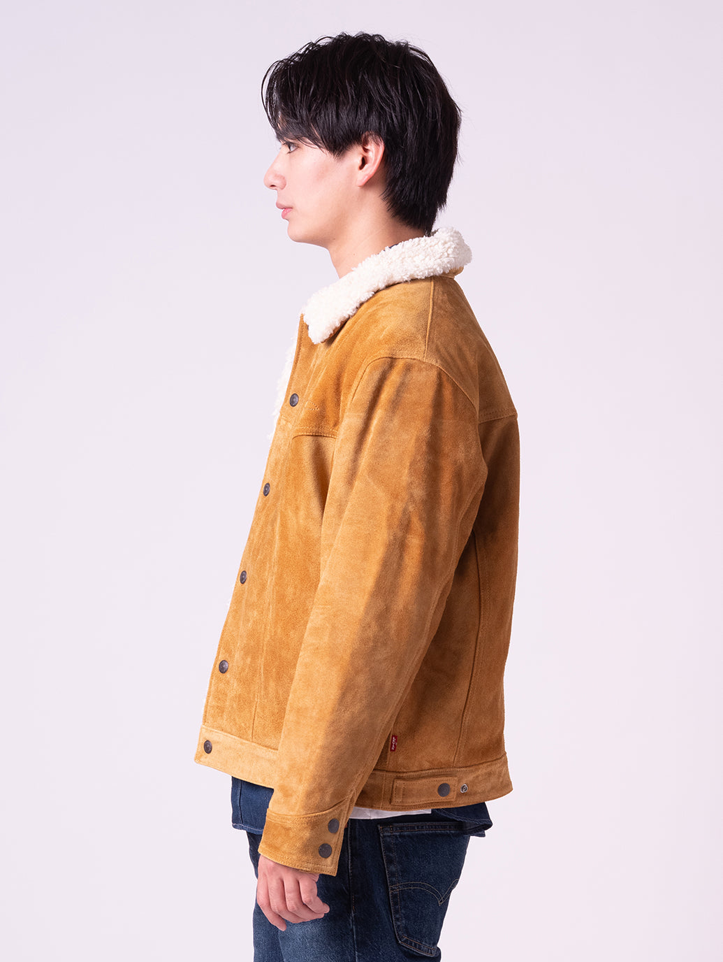 ウエスタン スエード シェルパ トラッカー ジャケット