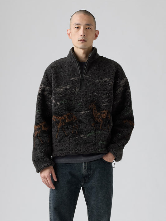 ハーフジップフリース