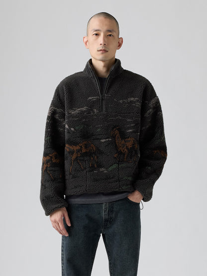 ハーフジップフリース