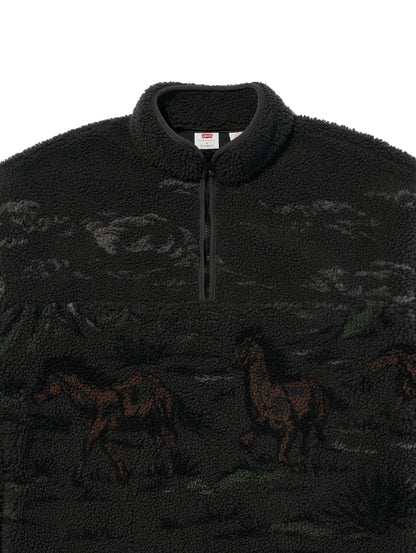 ハーフジップフリース