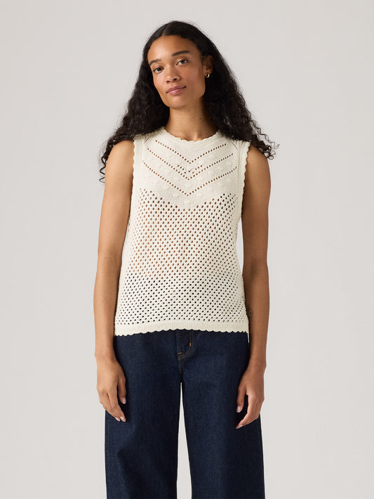 ADRIENNE クロシェット タンクトップ