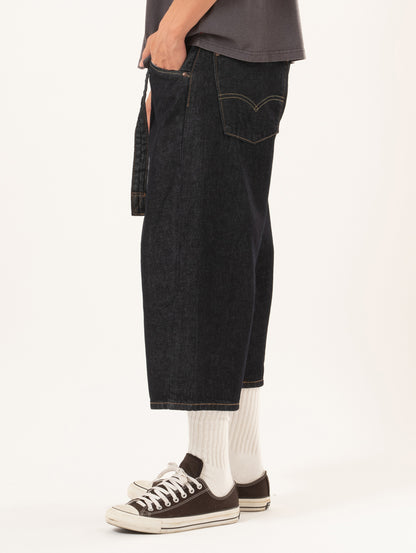 ツイステッド バギージーンズ カプリ ダークインディゴ