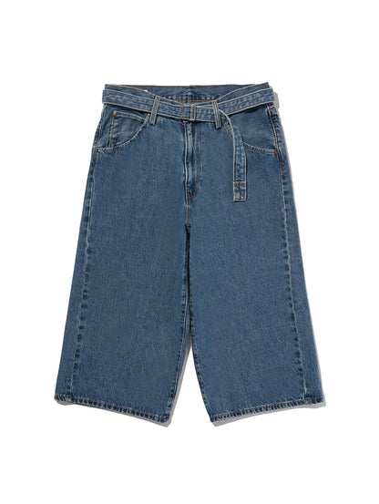 ツイステッド バギージーンズ カプリ ミディアムインディゴ