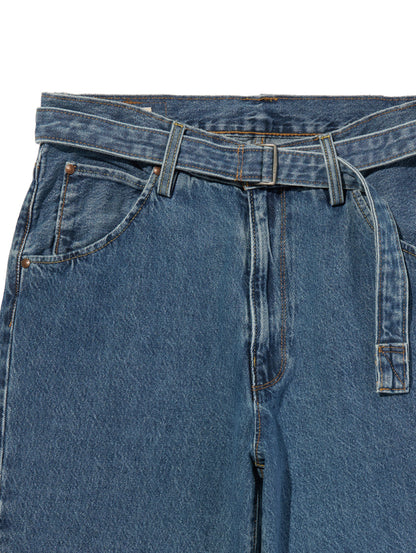 ツイステッド バギージーンズ カプリ ミディアムインディゴ