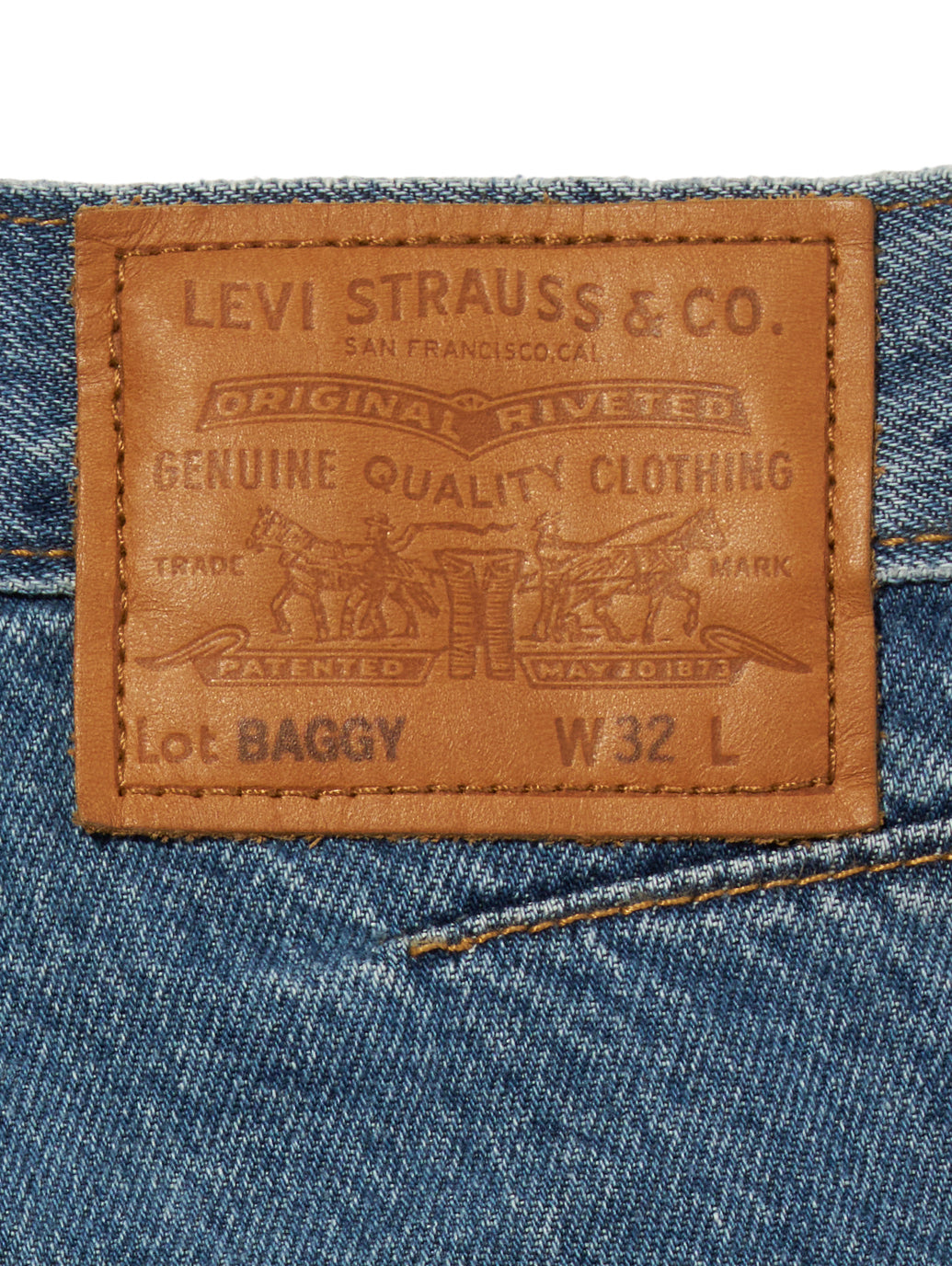 ツイステッド バギージーンズ カプリ ミディアムインディゴ