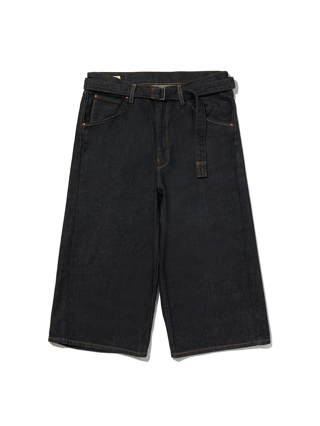 ツイステッド バギージーンズ カプリ ダークインディゴ