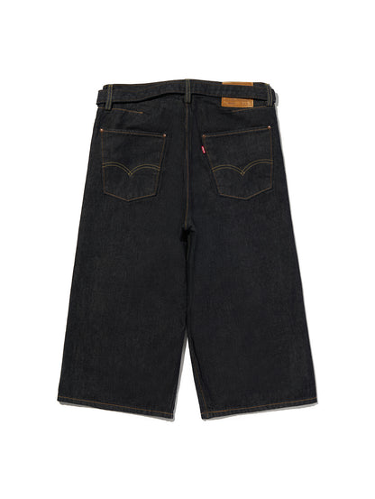 ツイステッド バギージーンズ カプリ ダークインディゴ