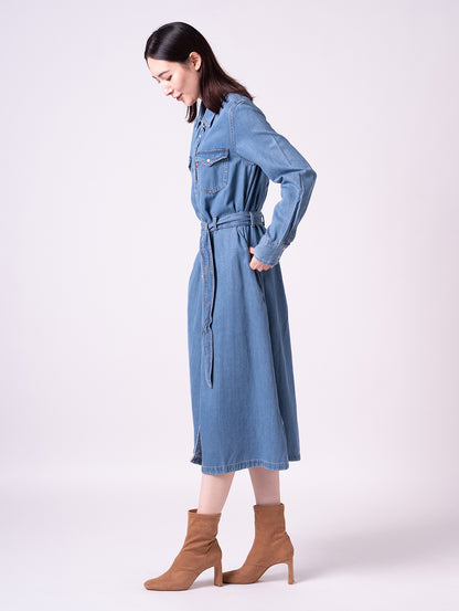 Quincey ロングスリーブ マキシ ドレス