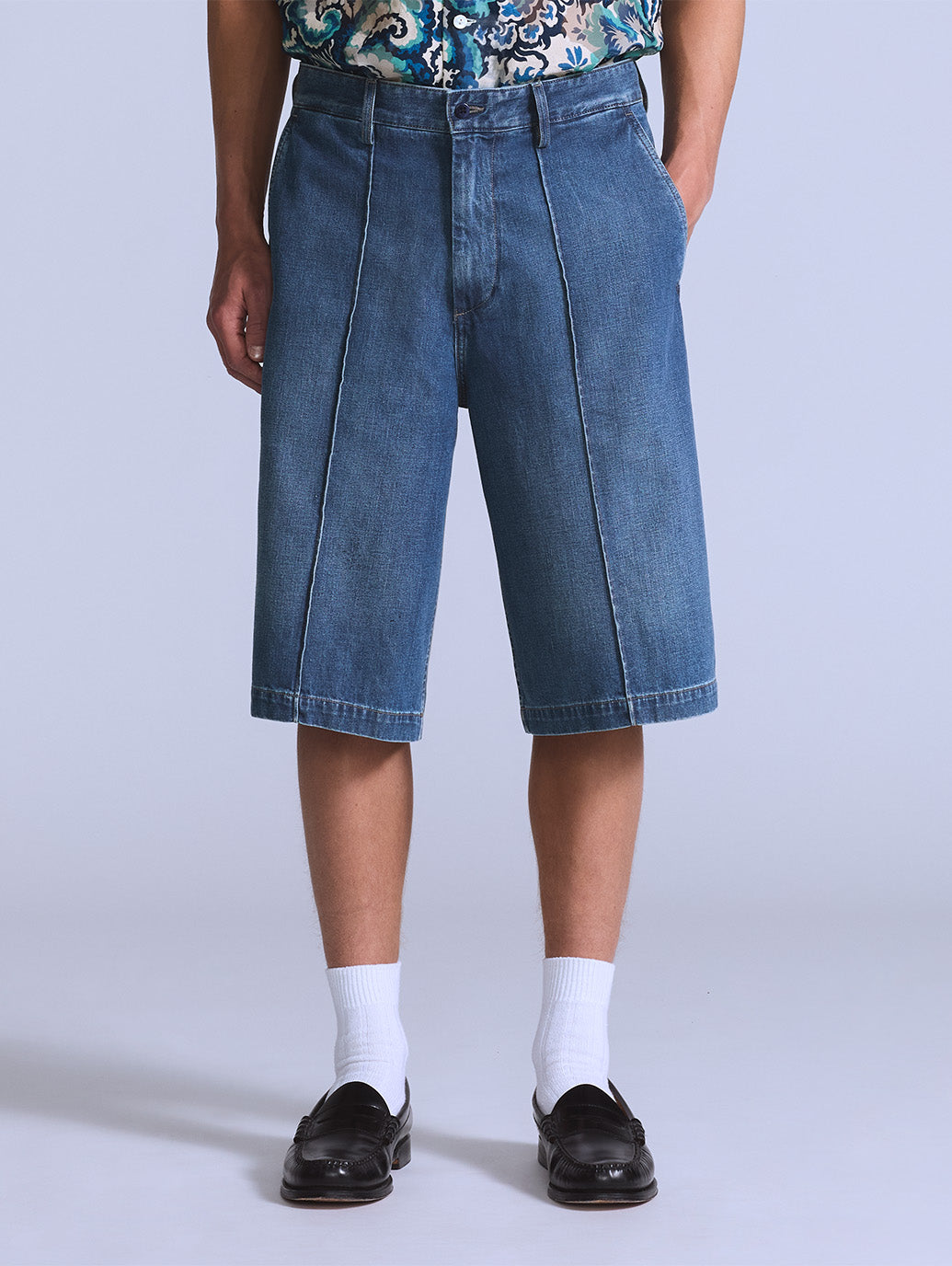 BLUETAB™ ワークショーツ ミディアムインディゴ