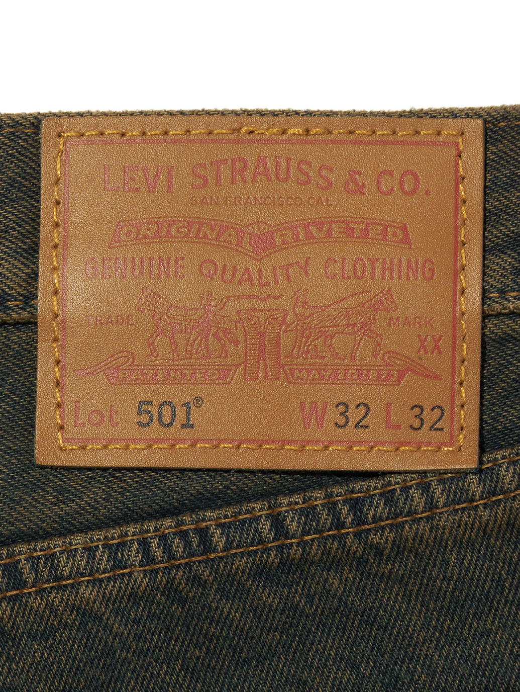 501® ORIGINAL ジーンズ インディゴ・グリーンオーバーダイ
