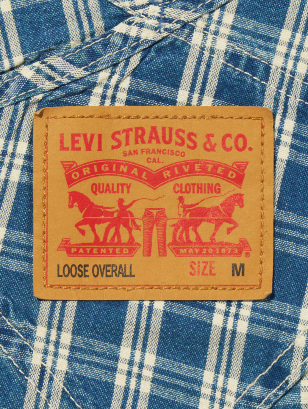 WORKWEAR LOOSEオーバーオール チェック